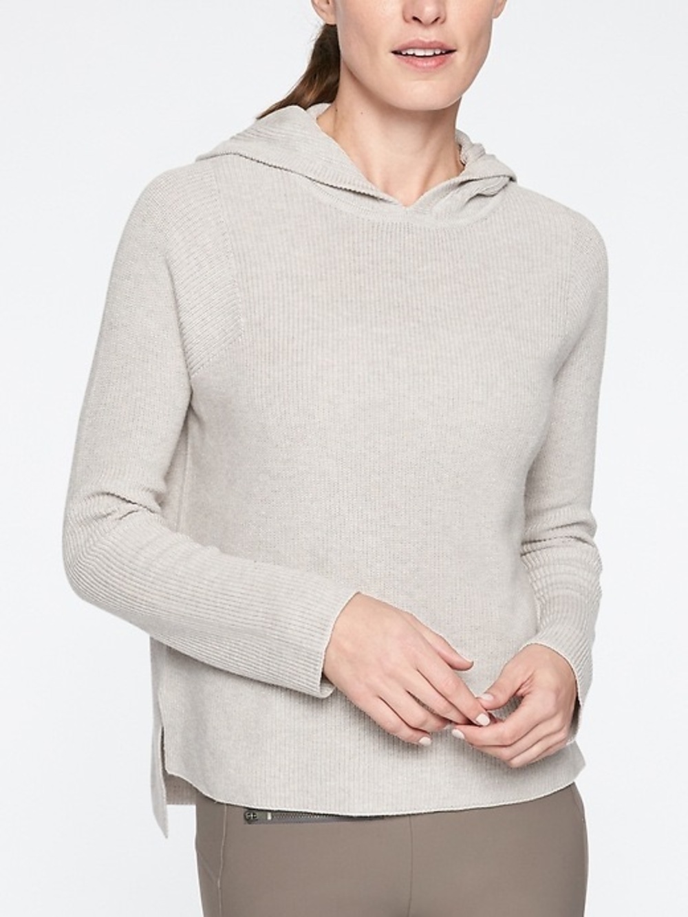 Athleta Rest Day Sweater Dove Gray Sz Small